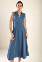 Load image into Gallery viewer, THE GENEVIEVE DENIM MIDI DRESS