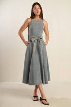 Load image into Gallery viewer, A DAY AT THE VINEYARD DENIM MIDI DRESS