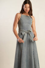 Load image into Gallery viewer, A DAY AT THE VINEYARD DENIM MIDI DRESS