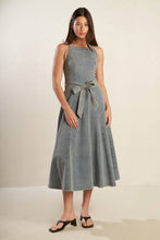 Load image into Gallery viewer, A DAY AT THE VINEYARD DENIM MIDI DRESS