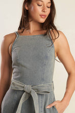 Load image into Gallery viewer, A DAY AT THE VINEYARD DENIM MIDI DRESS