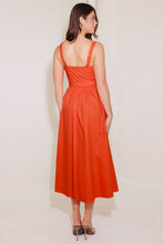 Load image into Gallery viewer, NO TIMELINE TOMATO WOVEN MIDI DRESS