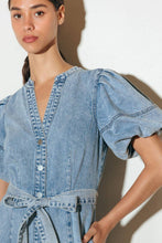 Load image into Gallery viewer, BAREFORM LIGHT DENIM MIDI DRESS