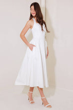 Load image into Gallery viewer, CAUGHT IN THE RAIN WHITE WOVEN MIDI DRESS