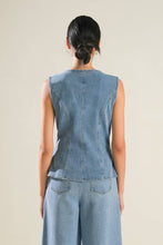 Load image into Gallery viewer, ADVENTURE AWAITS DENIM VEST