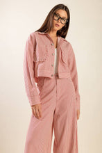 Load image into Gallery viewer, HONESTLY LOVE YOU TWILL CROP JACKET