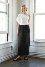 Load image into Gallery viewer, TALK ABOUT BEAUTY DENIM MIDI SKIRT