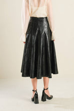 Load image into Gallery viewer, MY HEART TO YOU LEATHER MIDI SKIRT