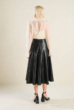 Load image into Gallery viewer, MY HEART TO YOU LEATHER MIDI SKIRT