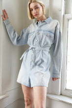 Load image into Gallery viewer, TURNING POINT DENIM ROMPER