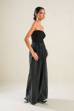 Load image into Gallery viewer, BLACK TEA WITH YOU MIX MEDIA JUMPSUIT