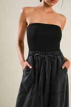 Load image into Gallery viewer, BLACK TEA WITH YOU MIX MEDIA JUMPSUIT