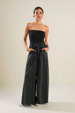 Load image into Gallery viewer, BLACK TEA WITH YOU MIX MEDIA JUMPSUIT