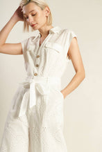 Load image into Gallery viewer, KNOW BETTER WOVEN EYELET JUMPSUIT