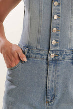 Load image into Gallery viewer, WALK WITH ME DENIM JUMPSUIT