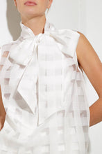 Load image into Gallery viewer, LIVE FOR US WHITE WOVEN ORGANZA TOP