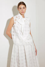 Load image into Gallery viewer, LIVE FOR US WHITE WOVEN ORGANZA TOP