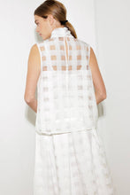 Load image into Gallery viewer, LIVE FOR US WHITE WOVEN ORGANZA TOP