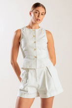 Load image into Gallery viewer, LOVE LETTERS WHITE WOVEN VEST
