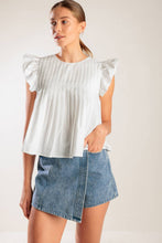 Load image into Gallery viewer, MEMORIES IN FOCUS WHITE WOVEN TOP