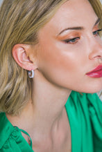 Load image into Gallery viewer, PAVE HOOPS EARRINGS