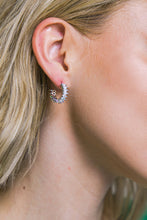 Load image into Gallery viewer, PAVE HOOPS EARRINGS