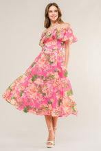 Load image into Gallery viewer, HAPPIEST HERE WOVEN MIDI DRESS