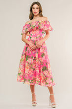 Load image into Gallery viewer, HAPPIEST HERE WOVEN MIDI DRESS