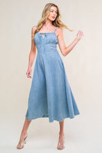 Load image into Gallery viewer, GORGEOUS ADORNMENT DENIM MINI DRESS