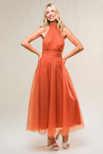 Load image into Gallery viewer, EVERY NOW AND THEN MESH MIDI DRESS