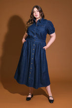 Load image into Gallery viewer, GET THE LOOK DENIM MIDI DRESS