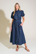 Load image into Gallery viewer, GET THE LOOK DENIM MIDI DRESS