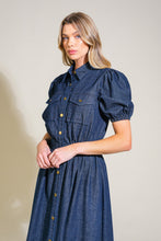 Load image into Gallery viewer, GET THE LOOK DENIM MIDI DRESS