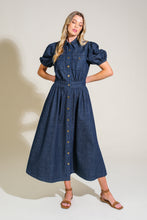 Load image into Gallery viewer, GET THE LOOK DENIM MIDI DRESS