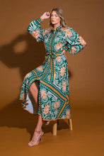 Load image into Gallery viewer, LOVE ESPRESSO WOVEN MIDI DRESS