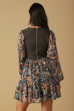 Load image into Gallery viewer, SAVOR THE SEASON WOVEN AND DENIM MINI DRESS