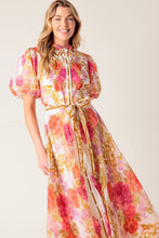 Load image into Gallery viewer, MAKING IT RIGHT IVORY FLORAL WOVEN MIDI DRESS
