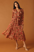 Load image into Gallery viewer, DISTANT SUN WOVEN MIDI DRESS