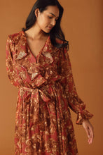 Load image into Gallery viewer, DISTANT SUN WOVEN MIDI DRESS