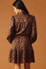 Load image into Gallery viewer, OPEN PATH ALMOND WOVEN MINI DRESS