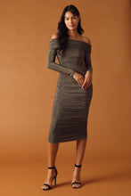 Load image into Gallery viewer, MYSTIC MIRAGE METALLIC MIDI DRESS