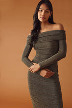 Load image into Gallery viewer, MYSTIC MIRAGE METALLIC MIDI DRESS