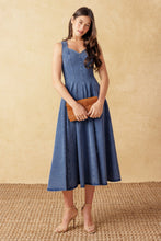 Load image into Gallery viewer, STARS AHEAD DENIM MIDI DRESS