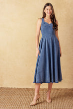 Load image into Gallery viewer, STARS AHEAD DENIM MIDI DRESS