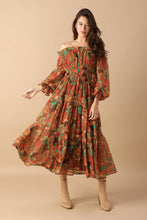 Load image into Gallery viewer, COMING AROUND WOVEN MIDI DRESS