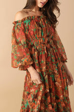 Load image into Gallery viewer, COMING AROUND WOVEN MIDI DRESS