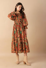 Load image into Gallery viewer, COMING AROUND WOVEN MIDI DRESS