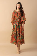 Load image into Gallery viewer, COMING AROUND WOVEN MIDI DRESS