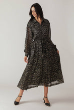 Load image into Gallery viewer, MOSSY MEADOW WOVEN MIDI DRESS