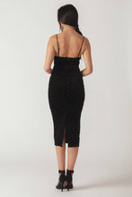 Load image into Gallery viewer, SECRET GARDEN GLOW VELVET MIDI DRESS